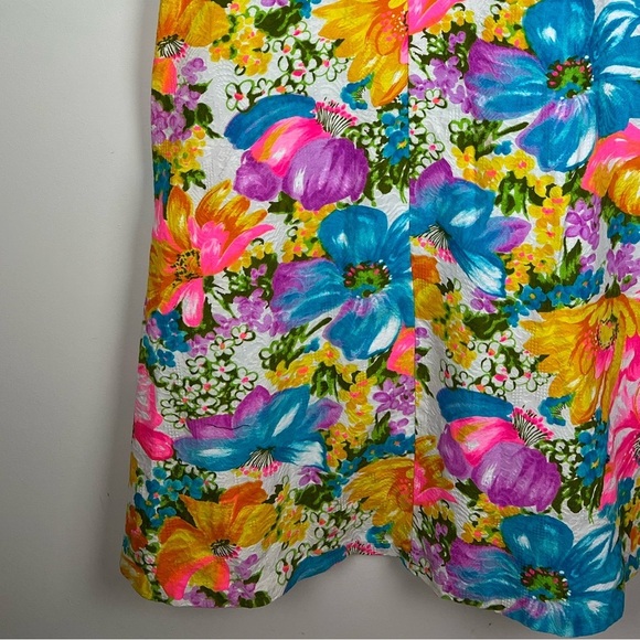 Flutterbye | True Vintage 60s Groovy Floral Hawaiian Midi / Maxi Dress | M - Picture 3 of 14